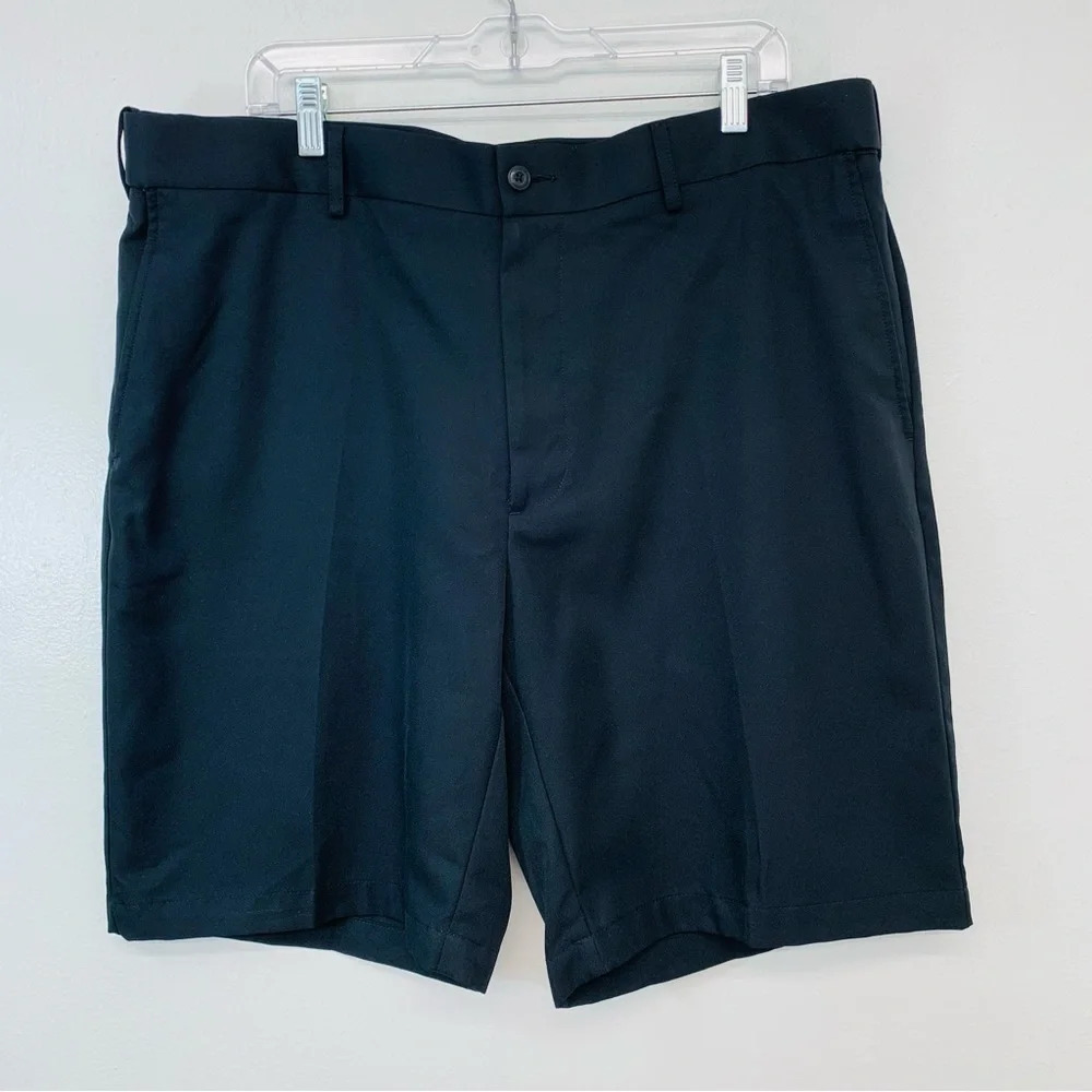 PGA Tour Mens Shorts Size 38 Black Pocket Adjust Waistband Casual Workwear Golf